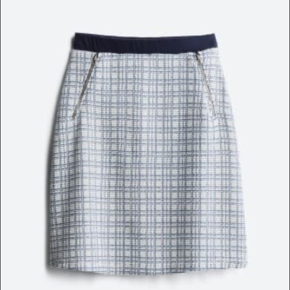 Le Leis zipper accent plaid skirt, size small